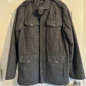 Brave Soul Charcoal Military Field Jacket